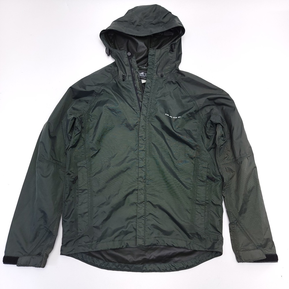 Grundens Gage Technical Gear Hooded Rain Jacket Men's X-Small Green EUC